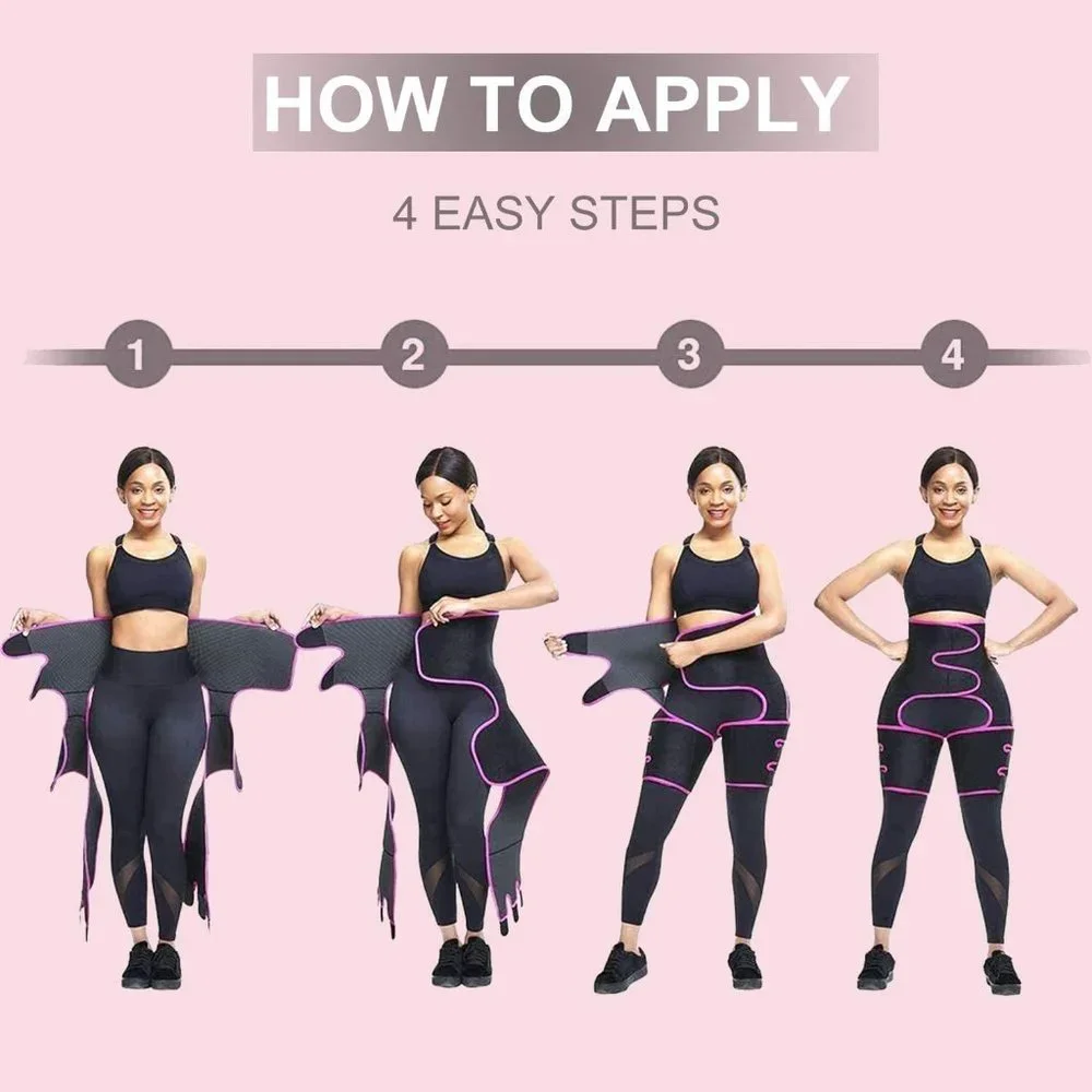 Waist Trainer 3 in 1 Waist Thigh Trimmer and Weight Loss - Picture 3 of 7